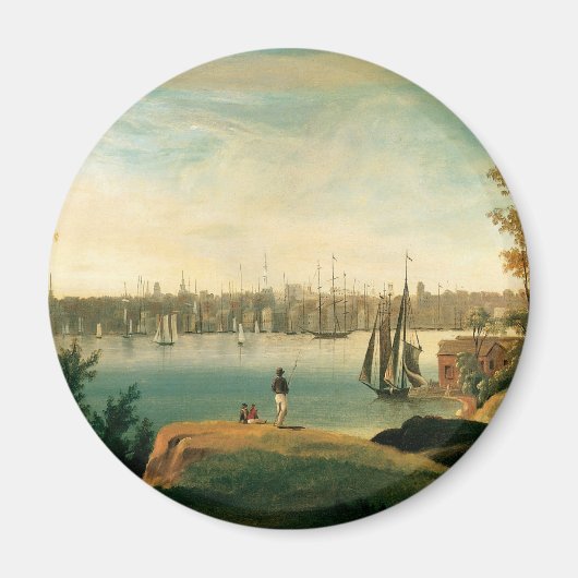 ブルックリンハイツからニューヨーク1834年 マグネット (正面)