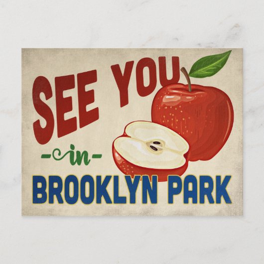 ブルックリンパークミネソタアップル – ヴィンテージトラベル ポストカード (正面)