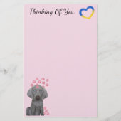 ブルックリンパーソナライズされたザドッグのキス5.5 x 8.5 便箋 (正面)