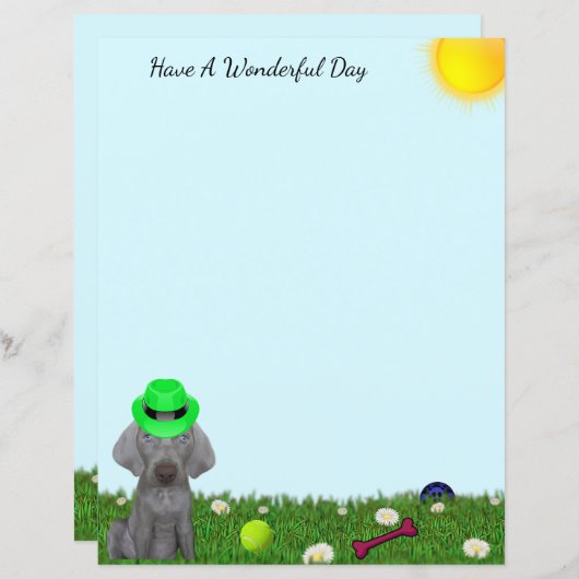 ブルックリンパーソナライズされたダワイマラナーよくはしゃぐズ・デイ (正面/裏面)