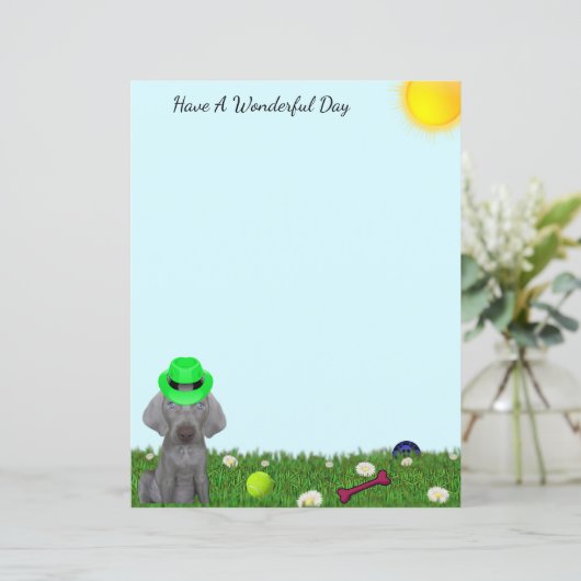 ブルックリンパーソナライズされたダワイマラナーよくはしゃぐズ・デイ (スタンド正面)