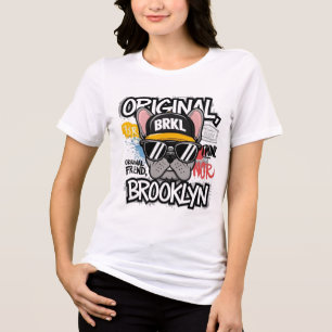 ブルックリンフランスのブルドッグ トライブレンドTシャツ