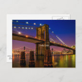 ブルックリンブリッジアットトワイライト ポストカード (正面/裏面)