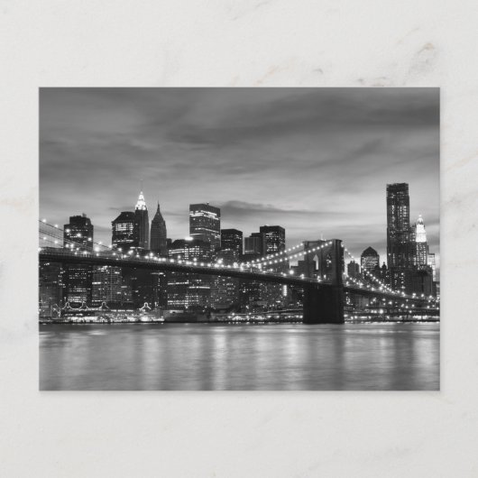 ブルックリンブリッジアットナイトニューヨーク ポストカード (正面)