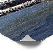 ブルックリンブリッジアンドマンハッタンスカイライン ポスター (角)