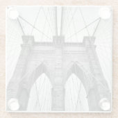 ブルックリンブリッジアーキテクチャクローズアップ ガラスコースター (裏面)