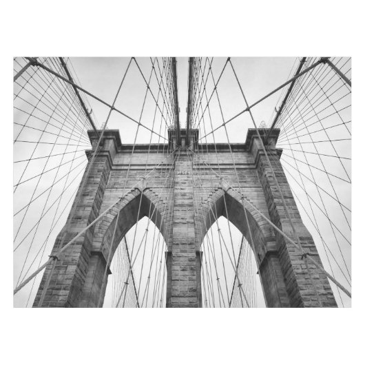 ブルックリンブリッジアーキテクチャ詳細クローズアップ テーブルクロス (正面(横))