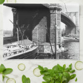 ブルックリンブリッジウォーターフロントキッチンタオル キッチンタオル (折り畳み)