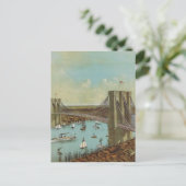 ブルックリンブリッジカラーポストカード ポストカード (スタンド正面)