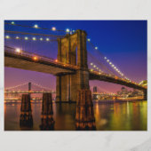 ブルックリンブリッジシーニックナイトビュースクラップブック紙 (裏面)