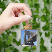 ブルックリンブリッジスカイニューヨークシティNYC写真 キーホルダー (手)