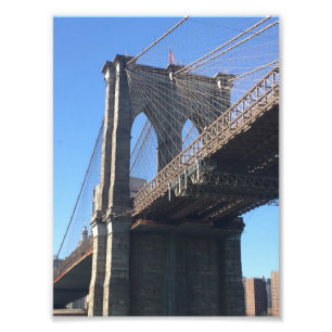 ブルックリンブリッジスカイニューヨークシティNYC写真 フォトプリント