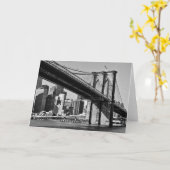 ブルックリンブリッジニューヨークシティ カード (黄色い花)