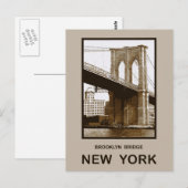 ブルックリンブリッジニューヨーク ポストカード (正面/裏面)