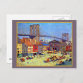 ブルックリンブリッジニューヨーク ポストカード (正面/裏面)