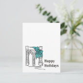 ブルックリンブリッジハッピーホリデイズニューヨークシティNYC シーズンポストカード (スタンド正面)