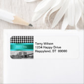 ブルックリンブリッジブラクホット千鳥格子の差出人住所 ラベル (インサイチュ)