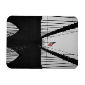 ブルックリンブリッジブラック&ホワイト写真 マグネット (横)