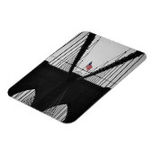 ブルックリンブリッジブラック&ホワイト写真 マグネット (左側)