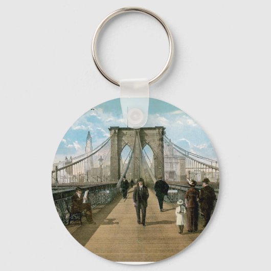 ブルックリンブリッジプロムナード，ニューヨーク キーホルダー (正面)