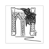 ブルックリンブリッジボウNYCクリスマスニューヨークシティ ラバースタンプ (インプリント)