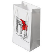 ブルックリンブリッジボウNYCクリスマスホリデーニューヨーク スモールペーパーバッグ (裏面アングル)