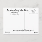 ブルックリンブリッジポスト旧葉書 ポストカード (裏面)