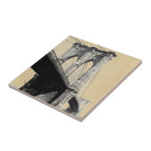 ブルックリンブリッジランドマークニューヨーク1896 タイル (側面)