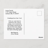 ブルックリンブリッジレトロニューヨーク ポストカード (裏面)