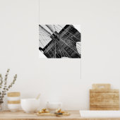 ブルックリンブリッジ抽象芸術ポスター ポスター (キッチン)