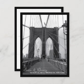 ブルックリンブリッジ日付を保存 案内ポストカード (正面/裏面)