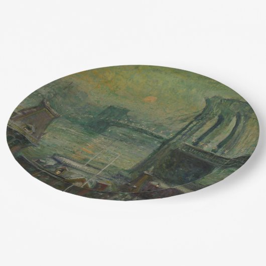 ブルックリンブリッジ(ニューヨーク・シティ・ランドマーク) (NYC) ペーパープレート (アングル)