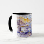 ブルックリンブリッジ（ニューヨーク）(by John Marin) マグカップ (正面左)