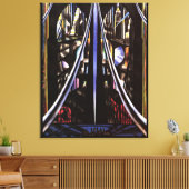 ブルックリンブリッジ、バリエーションオンアンオールドテーマ キャンバスプリント (インサイチュ (リビング))