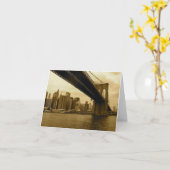 ブルックリンブリッジ/マンハッタン カード (黄色い花)