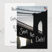ブルックリンブリッジ Save the Date カード (正面/裏面)