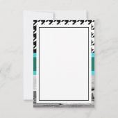 ブルックリンブリッジBlk Wht 千鳥格子の 2ありがとう サンキューカード (裏面)