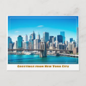 ブルックリンブリッジinニューヨーク ポストカード (正面)