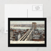 ブルックリンブリッジNY 1907ヴィンテージ ポストカード (正面/裏面)