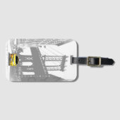 ブルックリンブリッジNYCイエロータクシニューヨークシティ ラゲッジタグ (正面横)