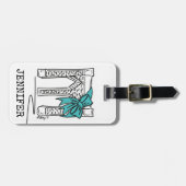 ブルックリンブリッジNYCニューヨークシティアーキテクチャーボウ ラゲッジタグ (正面横)