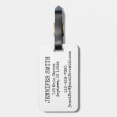 ブルックリンブリッジNYCニューヨークシティアーキテクチャーボウ ラゲッジタグ (裏面縦)