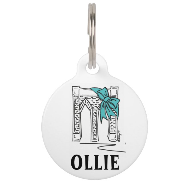 ブルックリンブリッジNYCニューヨークシティペットドッグラベル ペット　ネームタグ (正面)