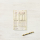 ブルックリンブリッジNYC建築設計図ヴィンテージ ポストイット (デスク上)