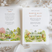 ブルックリンボタニックガーデンウォーターカラー結婚ズ 招待状