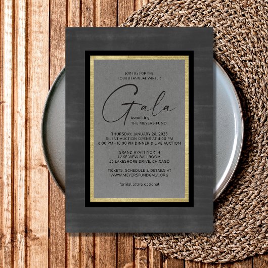 ブルックリンモダンなガラ招待状 招待状