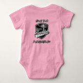 ブルックリンロゴデザインを忘れて ベビーボディスーツ (裏面)