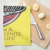 ブルックリンロゴデザイン キッチンタオル (四つ折り)