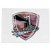 ブルックリンロゴデザイン ラージペーパーバッグ (裏面)