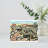 ブルックリン地下鉄駅、コニーアイランドヴィンテージ ポストカード (スタンド正面)